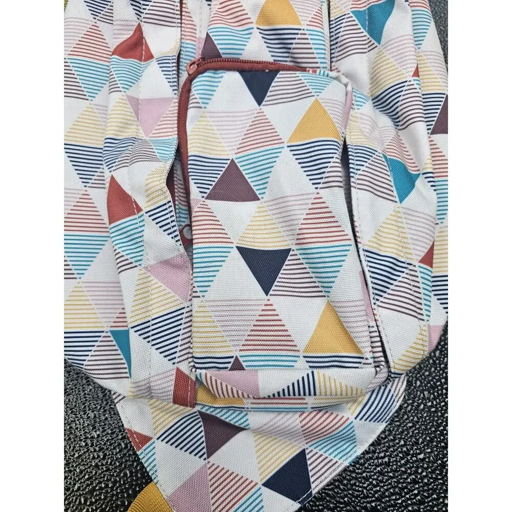 KAVU Rope Sling Crossbody Bag Colorblock Medium Adjustable Strap Outer Pockets
